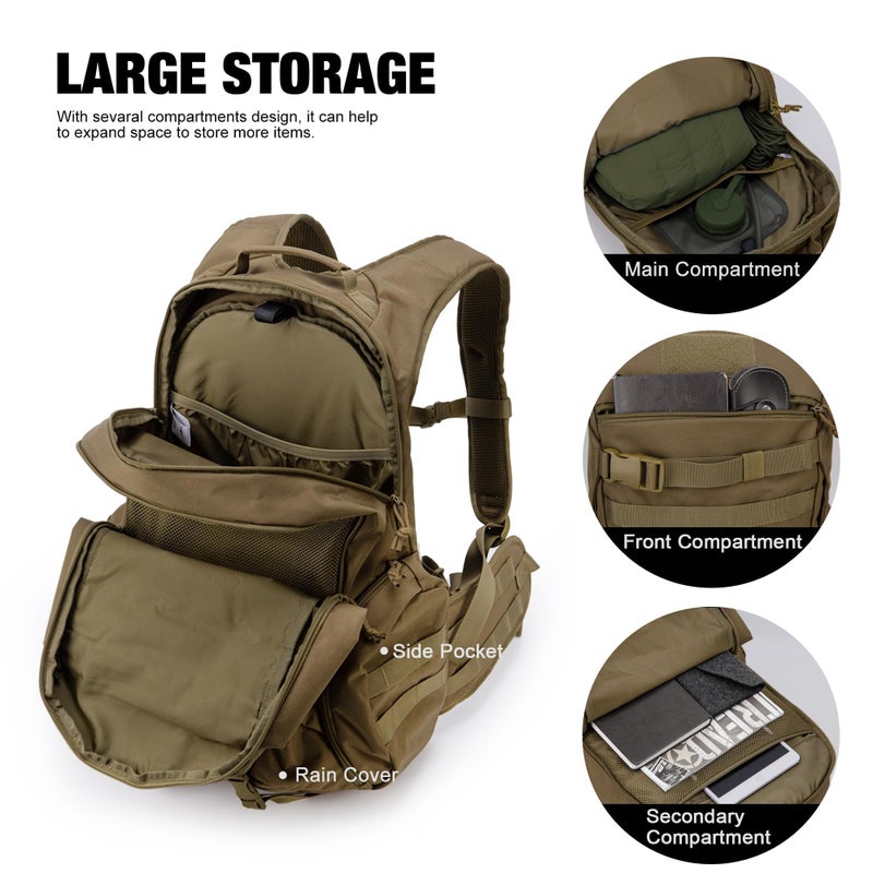 Mardingtop 28L/35L Tactical Backpacks Molle Hiking daypacks for Camping Hiking Military Traveling Motorcycle - Image 4